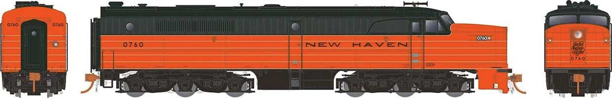 Alco PA1 - Sound and DCC -- New Haven #0760 (Orange Scheme, orange, green, silver)