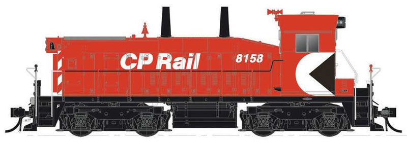 GMD SW1200RS CP Version w/LokSound & DCC -- Canadian Pacific #8165 (Action Red, 8" Stripes, Cab Multimark Logo)