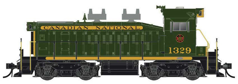 GMD SW1200RS CN Version w/LokSound & DCC -- Canadian National #1362 (1954 Scheme; green, yellow)