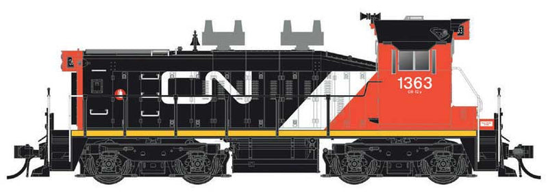 GMD SW1200RS CN Version w/LokSound & DCC -- Canadian National #1371 (North America Scheme, black, red, Small Noodle)