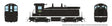 EMD SW9 - Standard DC -- Illinois Central #467 (black, white, green Diamond Logo)
