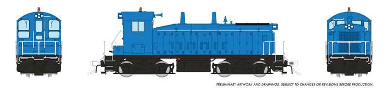 EMD SW9 - Standard DC -- Painted, Unlettered (blue, black)
