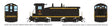 EMD SW9 - Standard DC -- Canadian National #7005 (Post-1954, black, yellow, Leaf Logo)