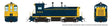 EMD SW9 - ESU LokSound and DCC -- Santa Fe  #2428 (Bookend, blue, yellow)