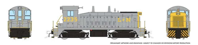 EMD SW9 - ESU LokSound and DCC -- Louisville & Nashville #2278 (gray, yellow)