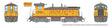 EMD SW9 - ESU LokSound and DCC -- Union Pacific #1846 (As-Delivered, Armour Yellow, gray, red, Slogan)