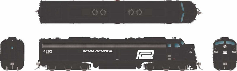 EMD E8A - Standard DC -- Penn Central #4266 (black, white)