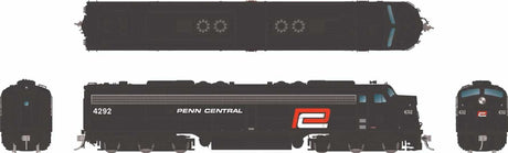 EMD E8A - Standard DC -- Penn Central #4312 (black, white, Red P)