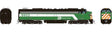 Rebuilt EMD E8A with Head-End Power HEP - Standard DC -- Burlington Northern #9924 (Commuter Scheme, silver, Cascade Green, red, whit