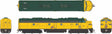 Modernized EMD E8A w/HEP - Standard DC -- Chicago & North Western #507 (Simplified, yellow, green)
