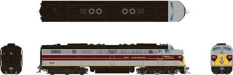 EMD E8A - Sound and DCC -- Erie Lackawanna 816 (gray, maroon, yellow)