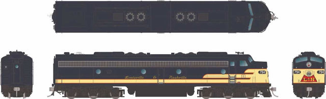 EMD E8A - Sound and DCC -- Louisville & Nashville #795 (As-Delivered, blue, cream, red)