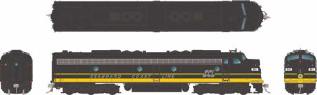 EMD E8A - Sound and DCC -- Seaboard Coast Line #593 (black, yellow, silver)