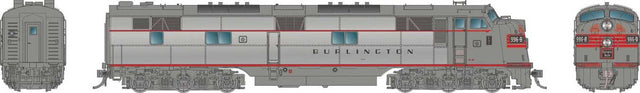 EMD E7A - Standard DC -- Chicago, Burlington & Quincy #9928B (silver, red, black)