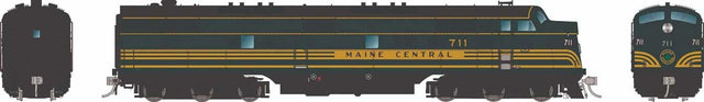 EMD E7A - Sound and DCC -- Maine Central #711 (green, Harvest Gold)
