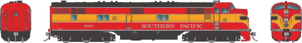 EMD E7A - Sound and DCC -- Southern Pacific #6000 (Daylight, red, orange, black)
