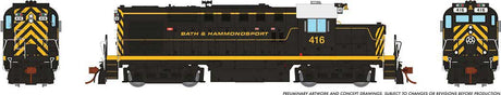 MLW-CP RS-18u - Standard DC -- Bath and Hammondsport 416 (black, yellow)