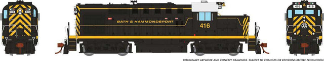 MLW-CP RS-18u - Standard DC -- Bath and Hammondsport 416 (black, yellow)
