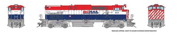 Montreal Locomotive Works MLW M420 - Sound and DCC -- British Columbia Railway #642 (red, white, blue)