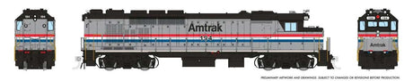 GP40TC - Standard DC -- Amtrak #194 (Phase 3, silver, red, white, blue)