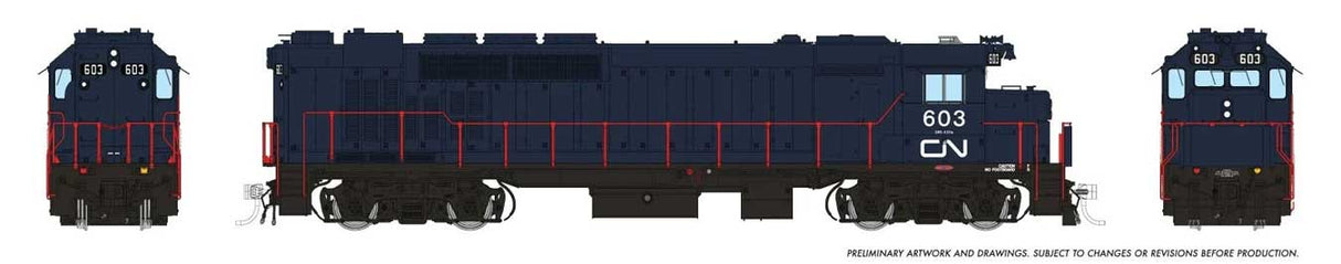 GP40TC - Sound and DCC -- Canadian National #603 (Early dark blue)