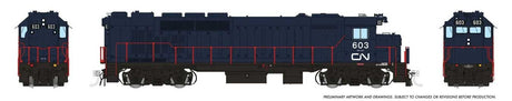 GP40TC - Sound and DCC -- Canadian National #603 (Early dark blue)