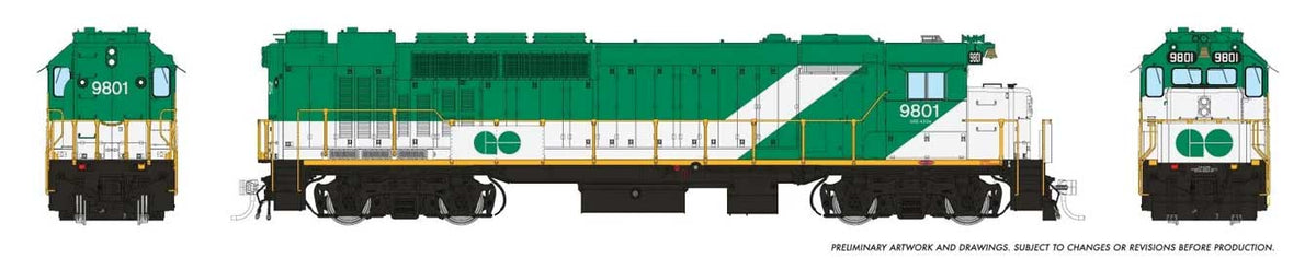 GP40TC - Sound and DCC -- GO Transit #9801 (green, white)