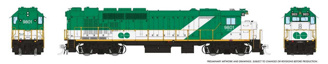 GP40TC - Sound and DCC -- GO Transit #9801 (green, white)