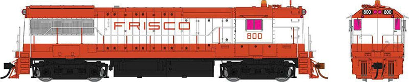 GE U25B High Hood - Standard DC -- St. Louis-San Francisco 804 (white, orange, Large Frisco Lettering)