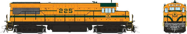 GE U25B Low Hood - Standard DC -- Maine Central #225 (Harvest gold, green, black)