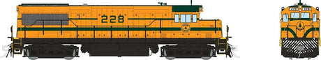 GE U25B Low Hood - Standard DC -- Maine Central #228 (Harvest gold, green, black)