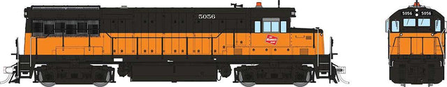 GE U25B Low Hood - Standard DC -- Milwaukee Road #5056 (orange, black, TMR Logo)