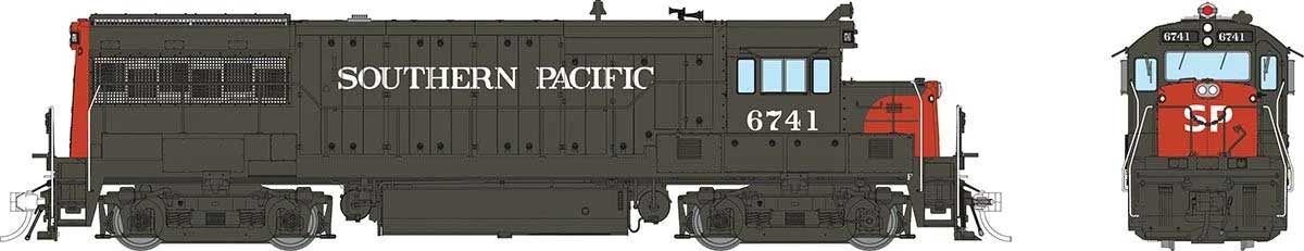 GE U25B Low Hood - Standard DC -- Southern Pacific #6741 (gray, red)