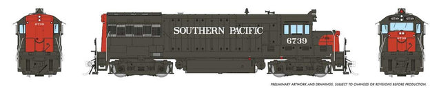 GE U25B Low Hood - Standard DC -- Southern Pacific #6739 (gray, red, No Nose Logo)