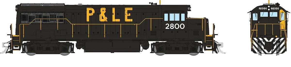 GE U25B Low Hood - Sound and DCC -- Pittsburgh & Lake Erie #2800 (black, yellow, white)