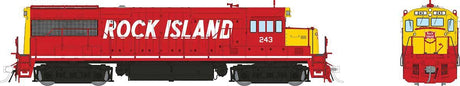 GE U25B Low Hood - Sound and DCC -- Rock Island #243 (red, yellow, billboard white lettering)