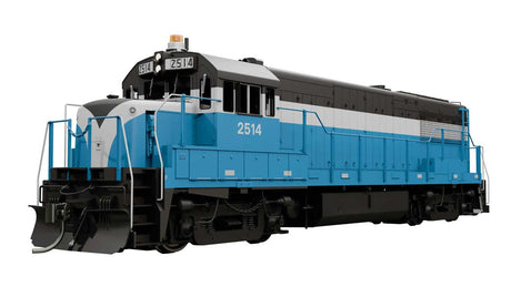GE U25B Low Hood - Standard DC -- Great Northern #2514 (Big Sky Blue, white, gray)-1