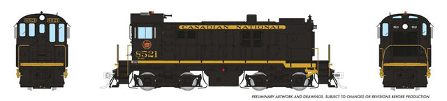 MLW S13 - Standard DC -- Canadian National #8521 (As-Delivered, black, yellow)