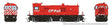 MLW RS23 - Standard DC -- Canadian Pacific #8024 (Action Red, white, 8" Stripes, No Multimark)
