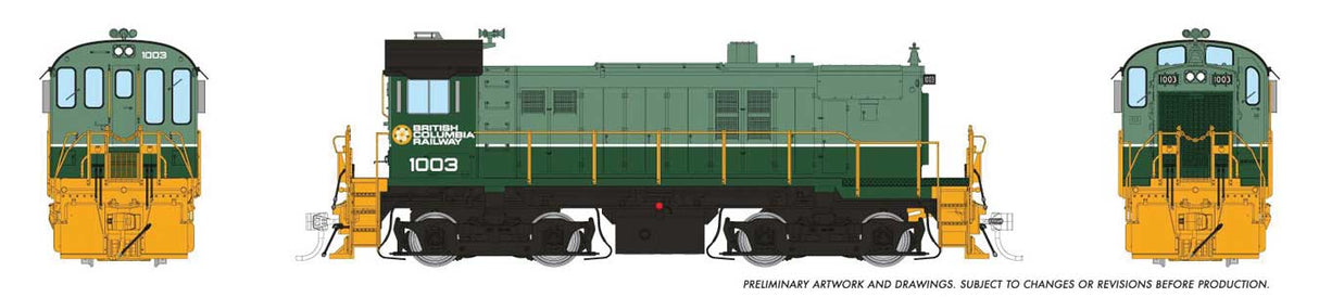 MLW S13 - Sound and DCC -- BC Rail #1003 (2-Tone Green, white, yellow)