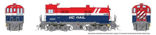 MLW S13 - Sound and DCC -- BC Rail #1003 (Hockey Stick, red, white, blue)
