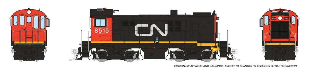 MLW S13 - Sound and DCC -- Canadian National #8515 (black, red cab, white, Noodle Logo)