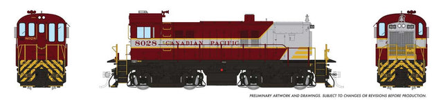 MLW RS23 - Sound and DCC -- Canadian Pacific #8028 (maroon, gray, yellow, Block Lettering)