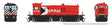MLW RS23 - Sound and DCC -- Canadian Pacific #8018 (Action Red, white, 8" Stripes, Body Multimark)