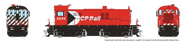 MLW RS23 - Sound and DCC -- Canadian Pacific #8030 (Action Red, white, 8" Stripes, Body Multimark)