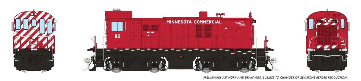 MLW RS23 - Sound and DCC -- Minnesota Commercial #80 (red, white, black)