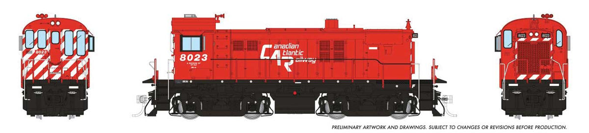 MLW RS23 - Sound and DCC -- Canadian Atlantic Railway #8023 (red, white, black)