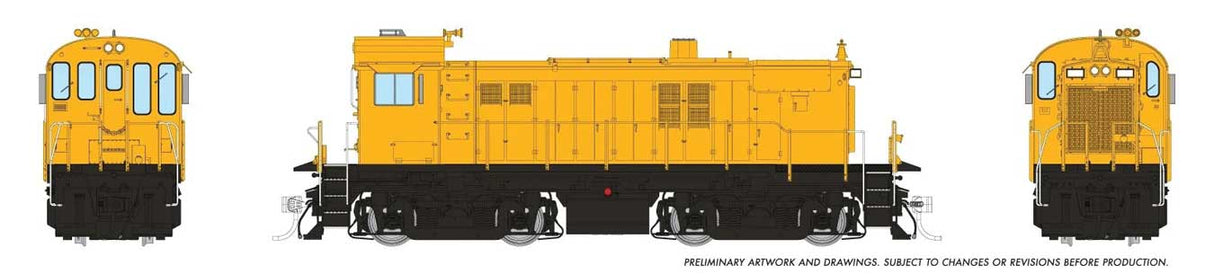 MLW RS23 - Sound and DCC -- Painted, Unlettered (yellow, black)
