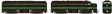 Alco FA1-FB1 Set - Standard DC -- Reading 302, 302B (black, green)