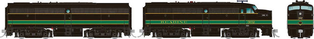 Alco FA1-FB1 Set - Standard DC -- Reading 302, 302B (black, green)